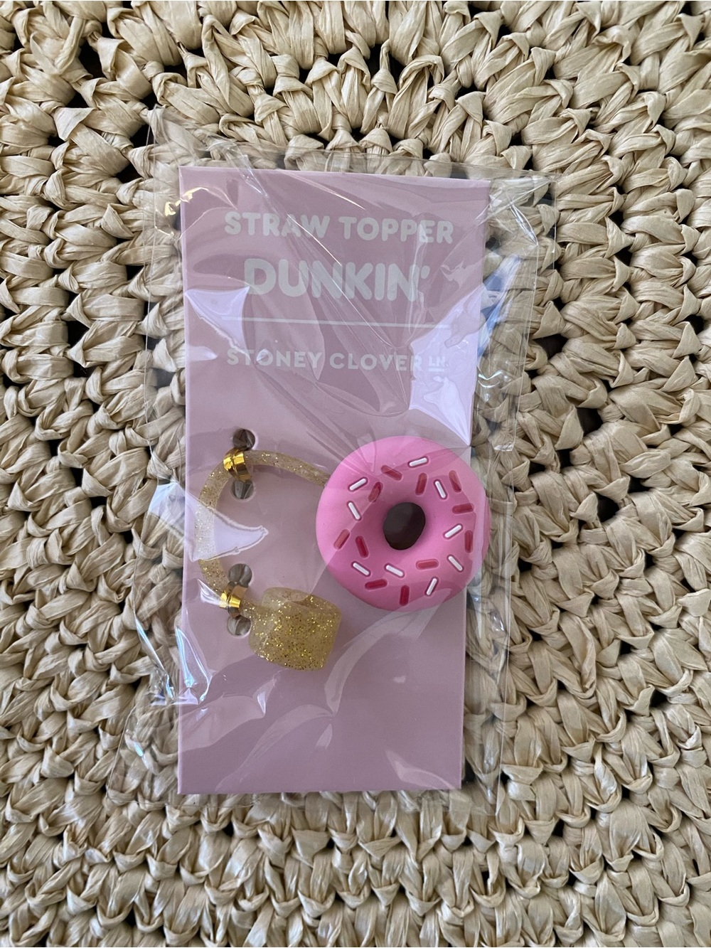 Dunkin' X Stoney Clover Pink Donut Straw Topper